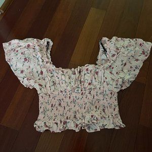 Forever 21 Women's Pink Floral Top